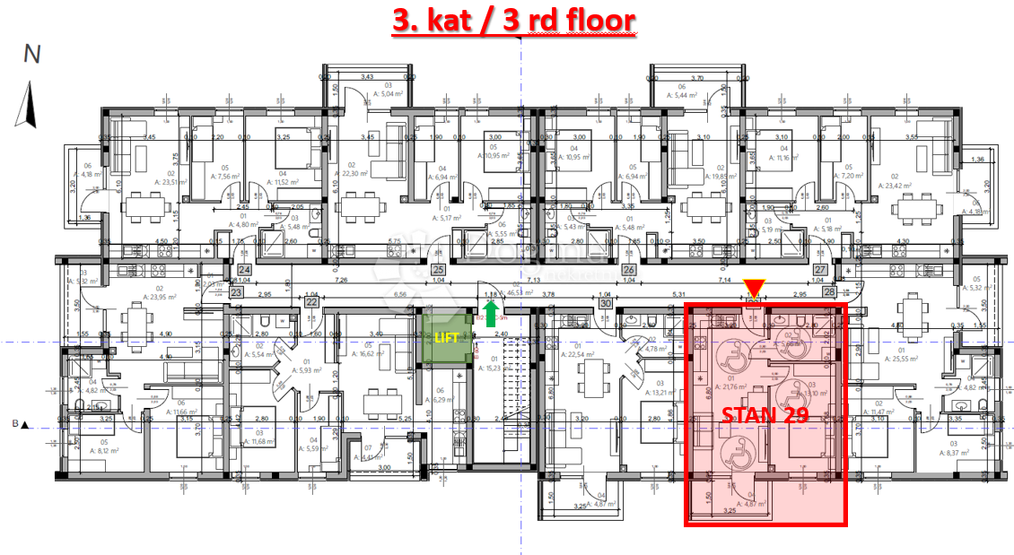 Allogio Monvidal, Pula, 54,96m2