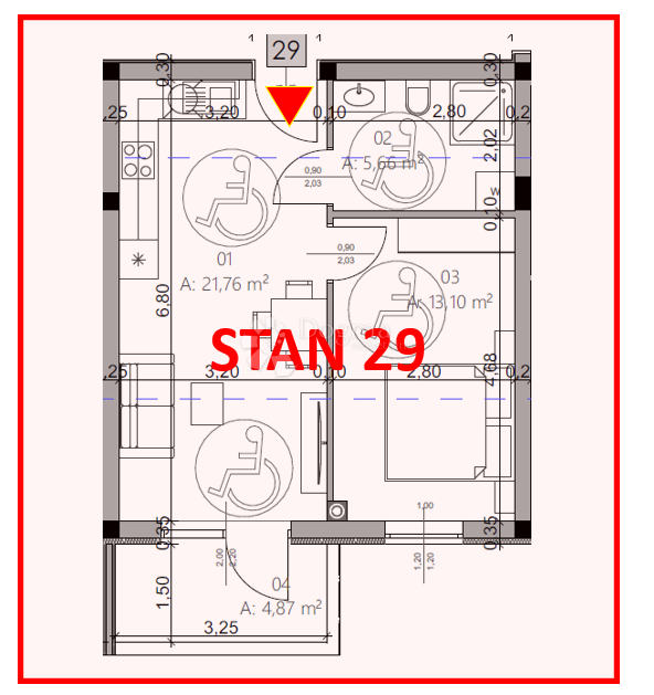 Allogio Monvidal, Pula, 54,96m2