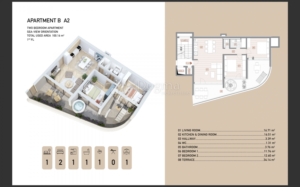Allogio Opatija - Centar, Opatija, 100,20m2