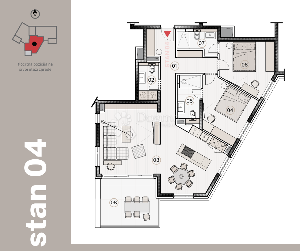 Allogio Jesenice, Dugi Rat, 96,79m2