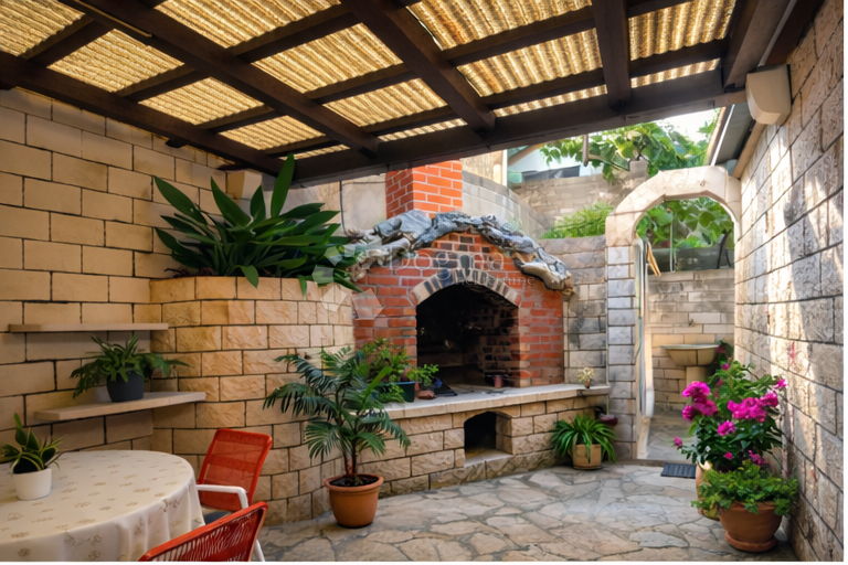 Autentica Casa in Pietra con Giardino e Garage nel Cuore di Pučišća, Isola di Brač