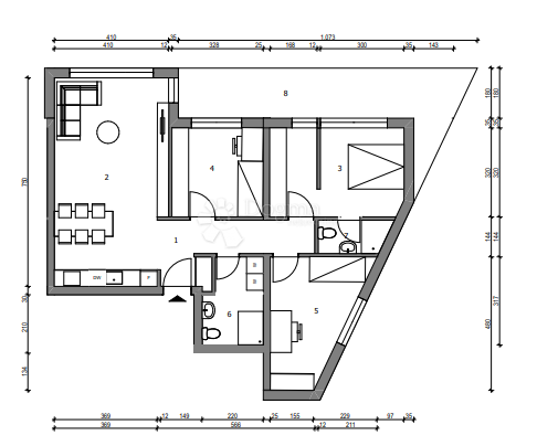 Allogio Sloboština, Novi Zagreb - Istok, 80,72m2