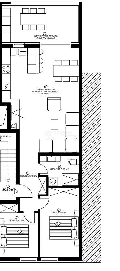 Allogio Valmade, Pula, 41,80m2