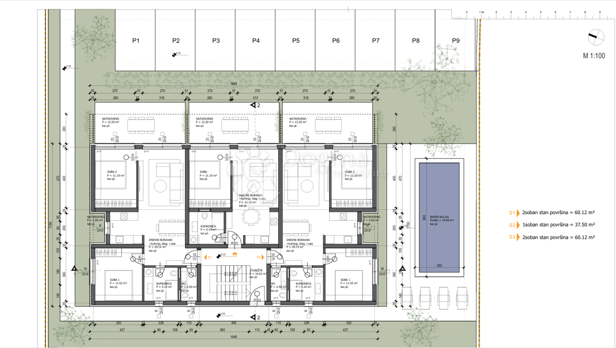 Terreno edificabile Sabunike, Privlaka, 2.984m2