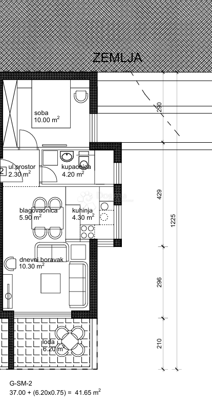 Allogio Makarska, 65,30m2