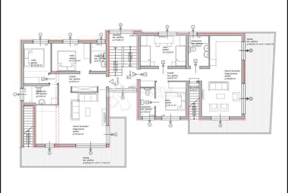 Allogio Diklo, Zadar, 117m2