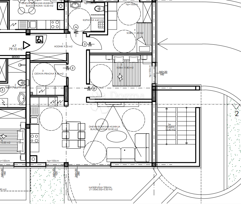 Allogio Veli vrh, Pula, 86,50m2