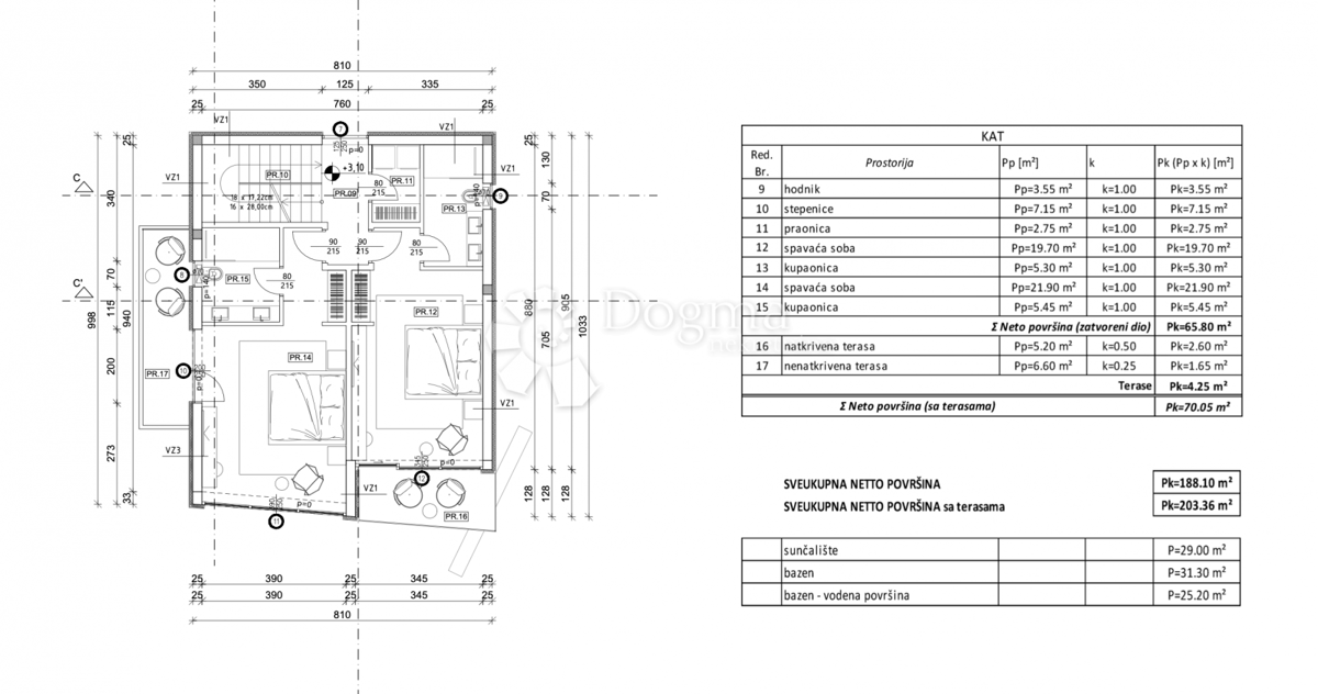 Terreno Labin, 620m2