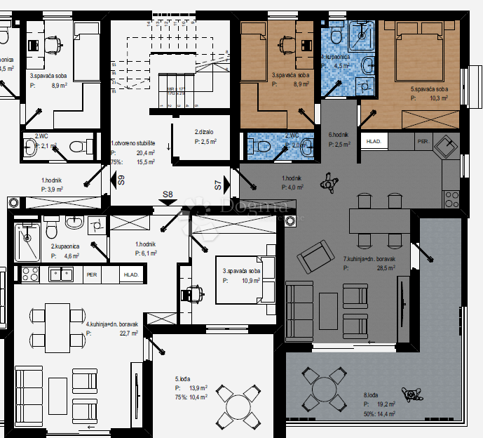 Allogio Vidikovac, Zadar, 102,26m2