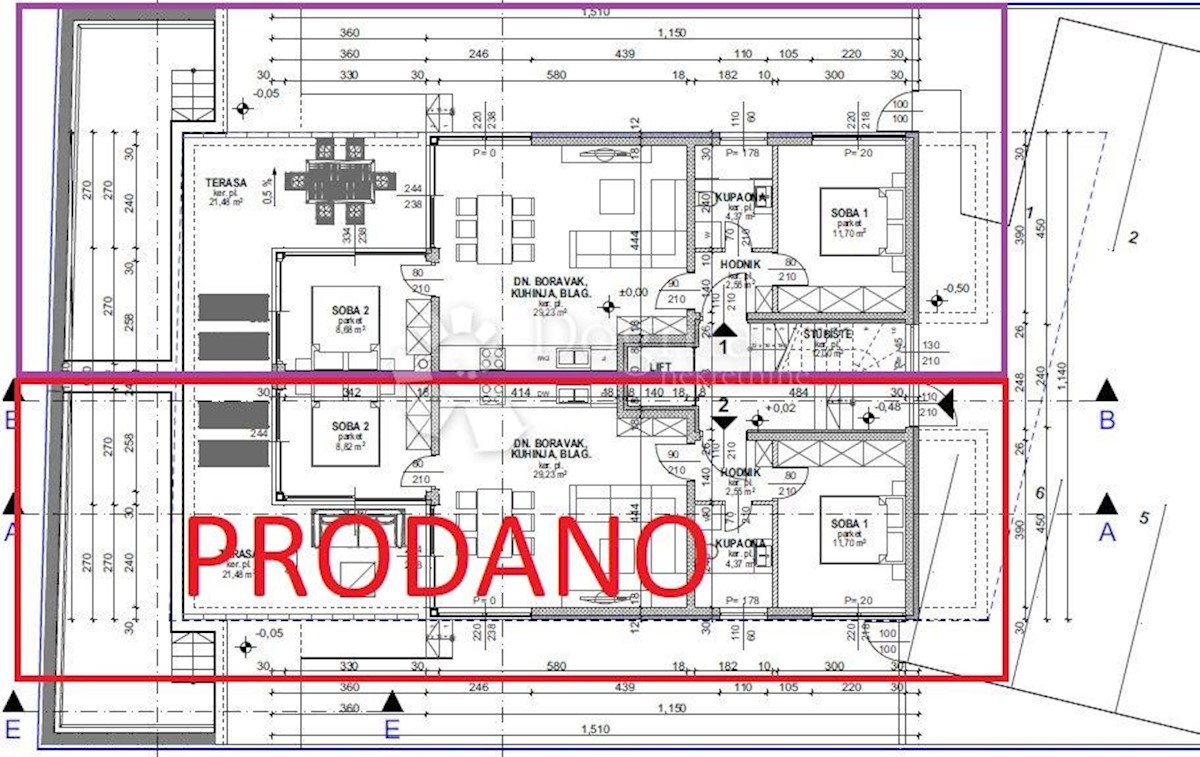 Appartamento Povljana, 82m2