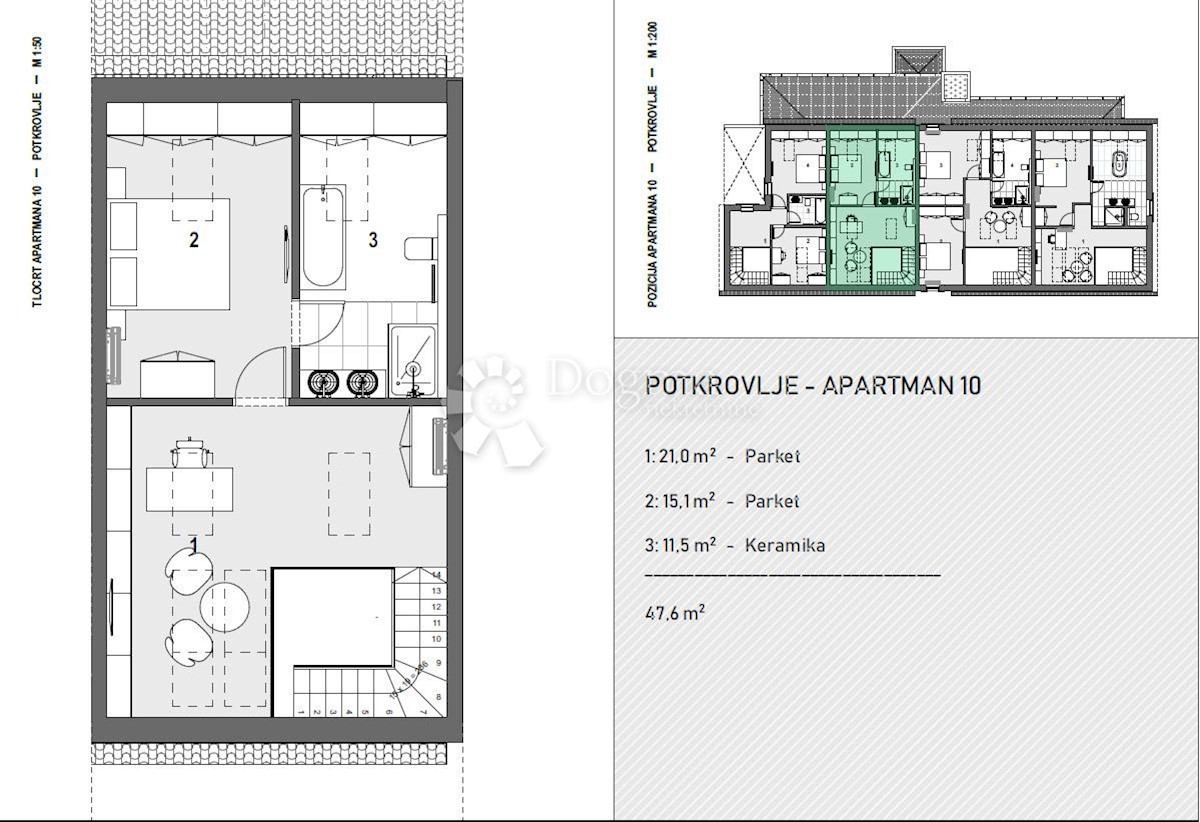 Appartamento Preluk, Rijeka, 53,60m2