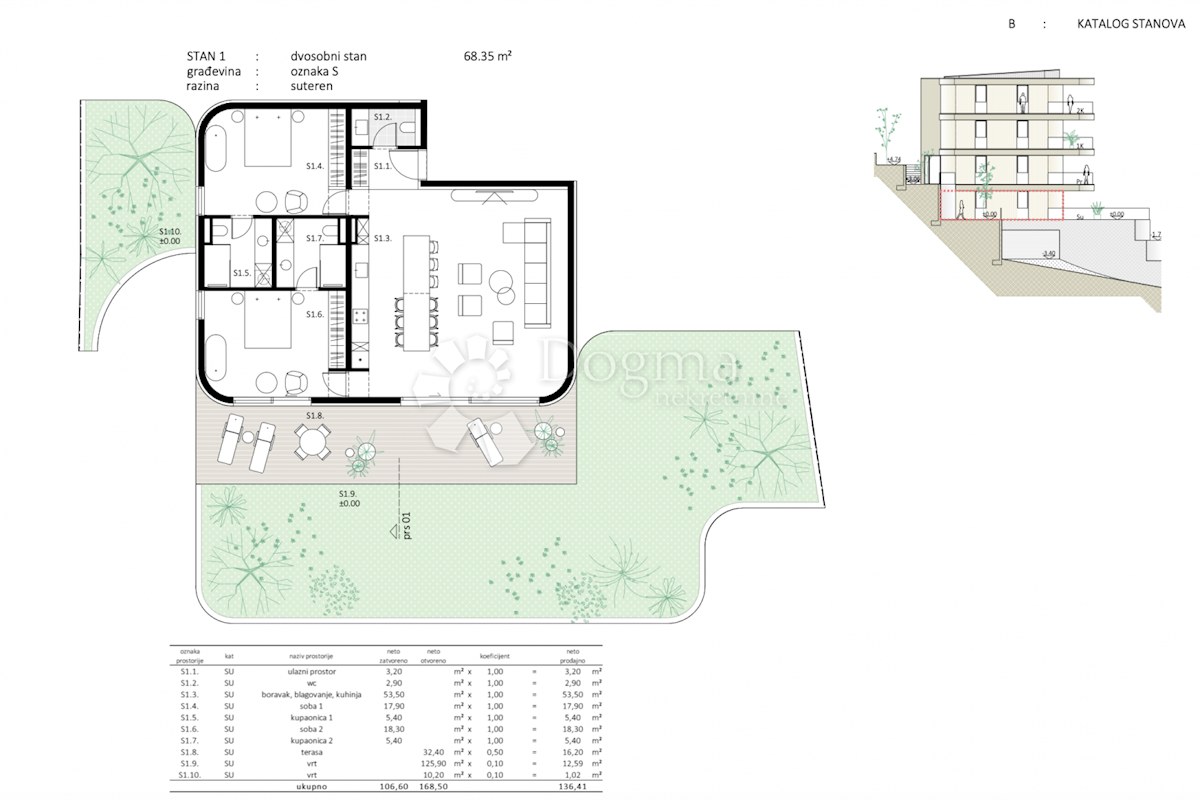 Appartamento Crikvenica, 136,41m2