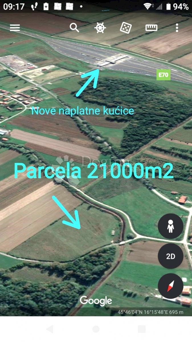 Terreno Črnec Dugoselski, Rugvica, 21.000m2