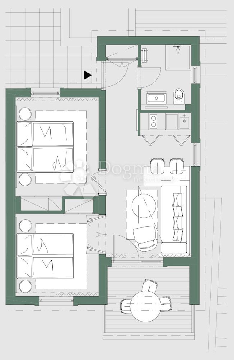 Appartamento Kukljica, 48,60m2