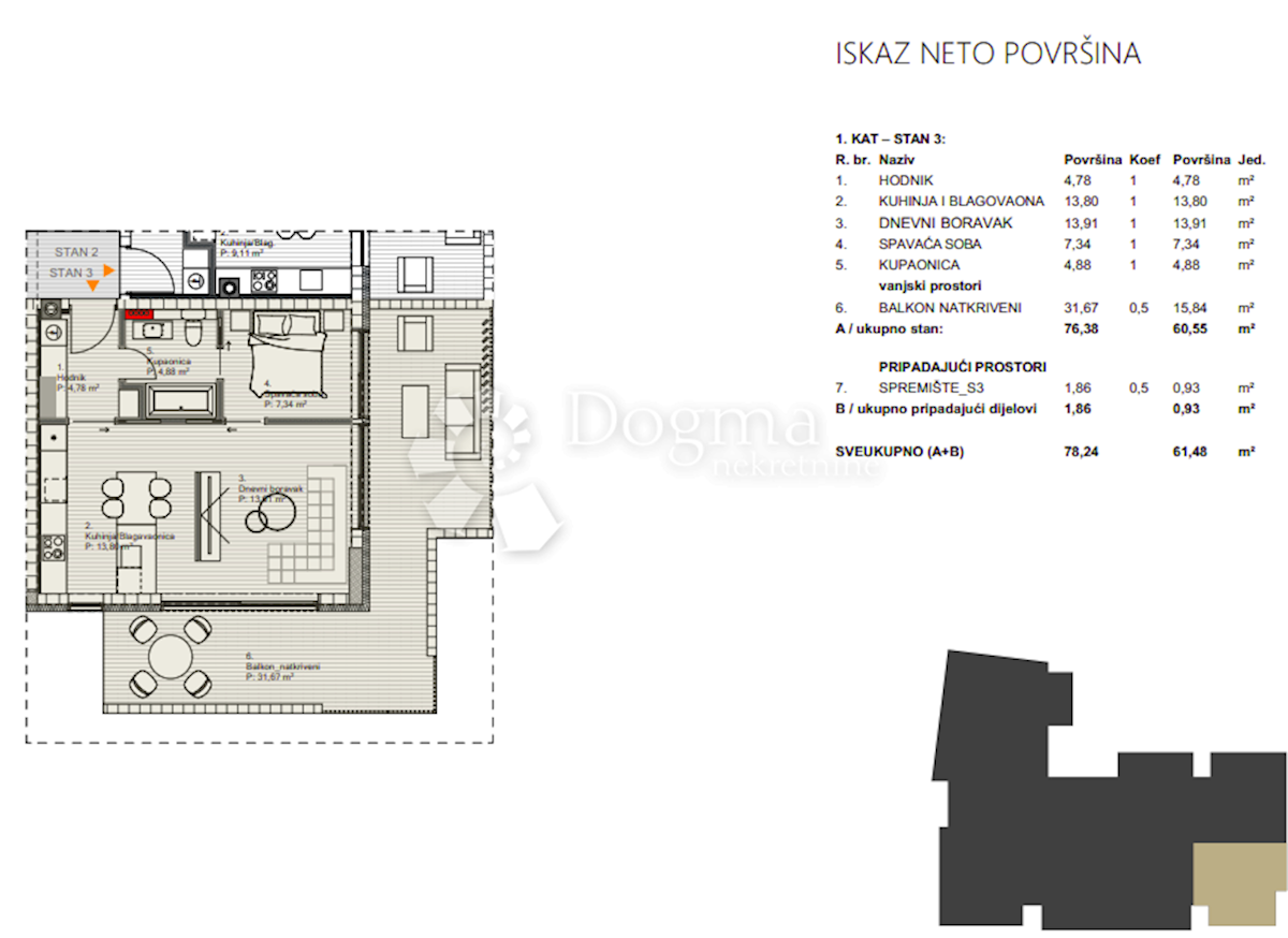 Allogio Centar, Varaždin, 61,48m2