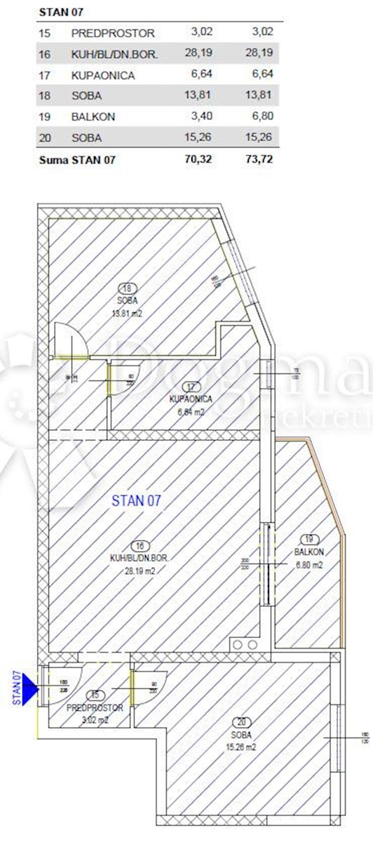 Allogio Rešetari, Kastav, 98,65m2