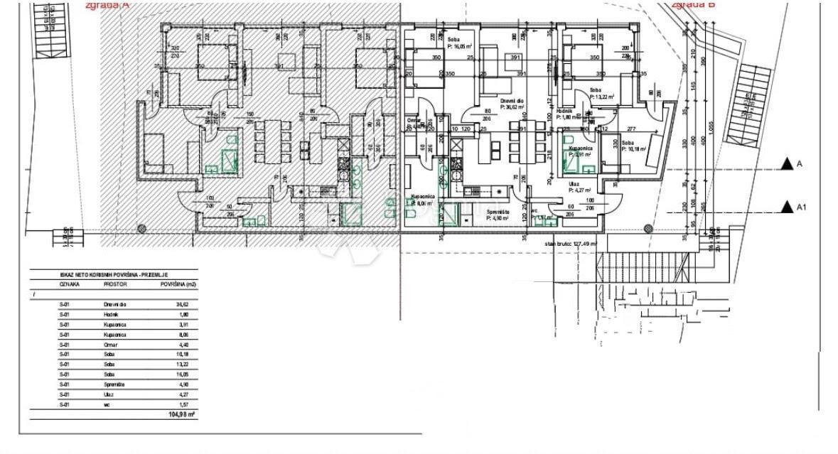 Appartamento Krk, 137m2