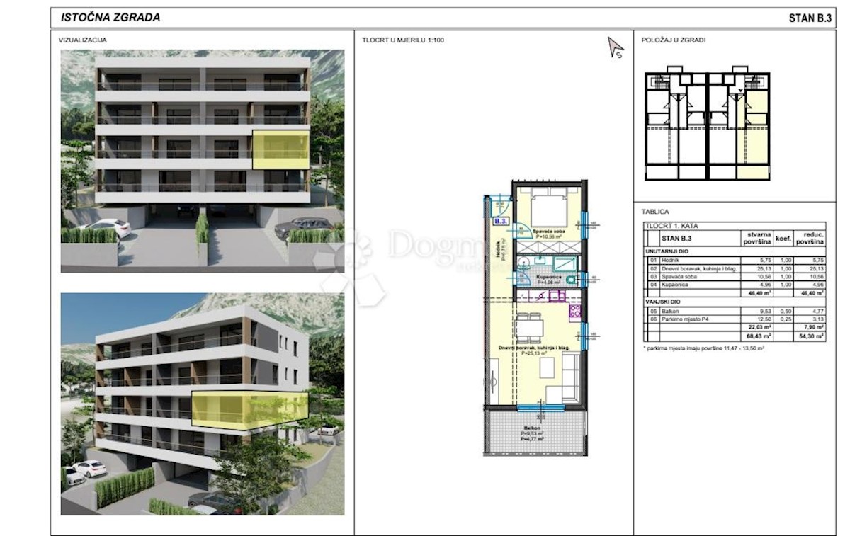 Allogio Makarska, 51,63m2