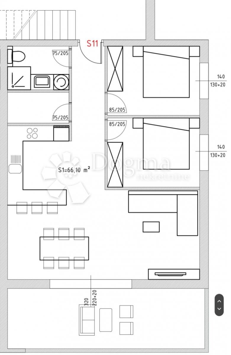 Allogio Čiovo, Trogir, 66,10m2