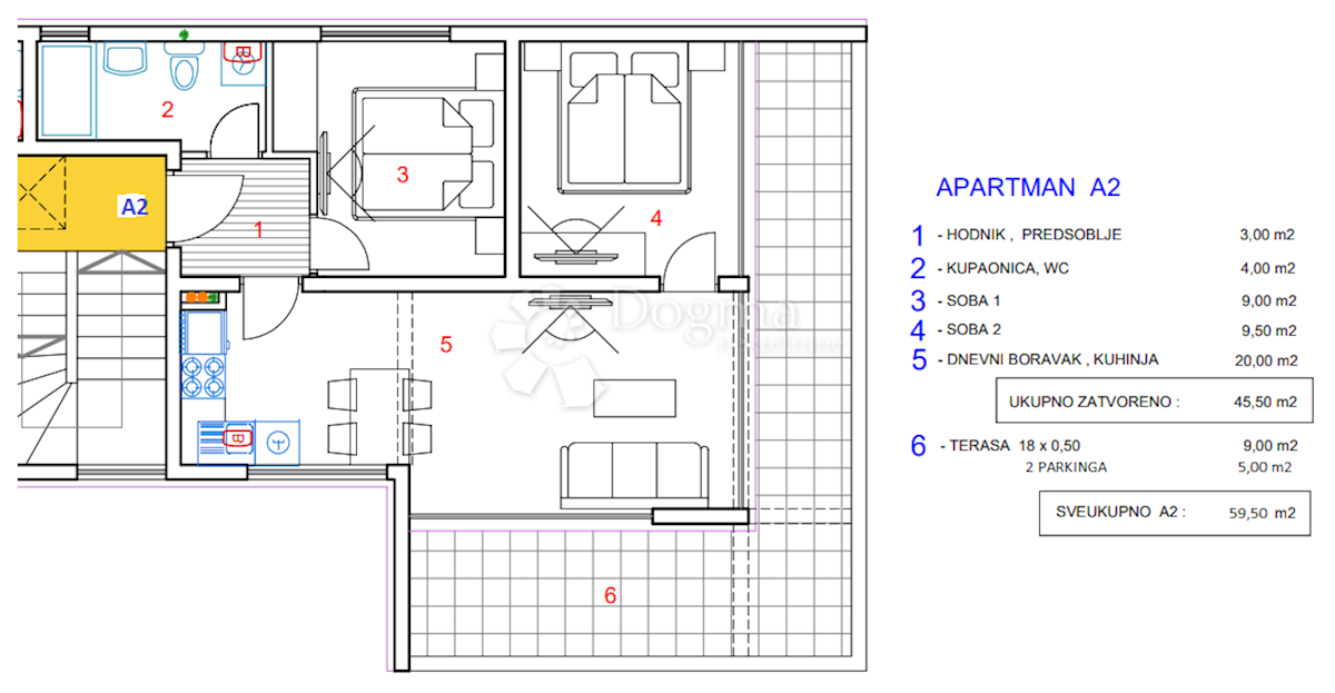 Allogio Novalja, 98,50m2