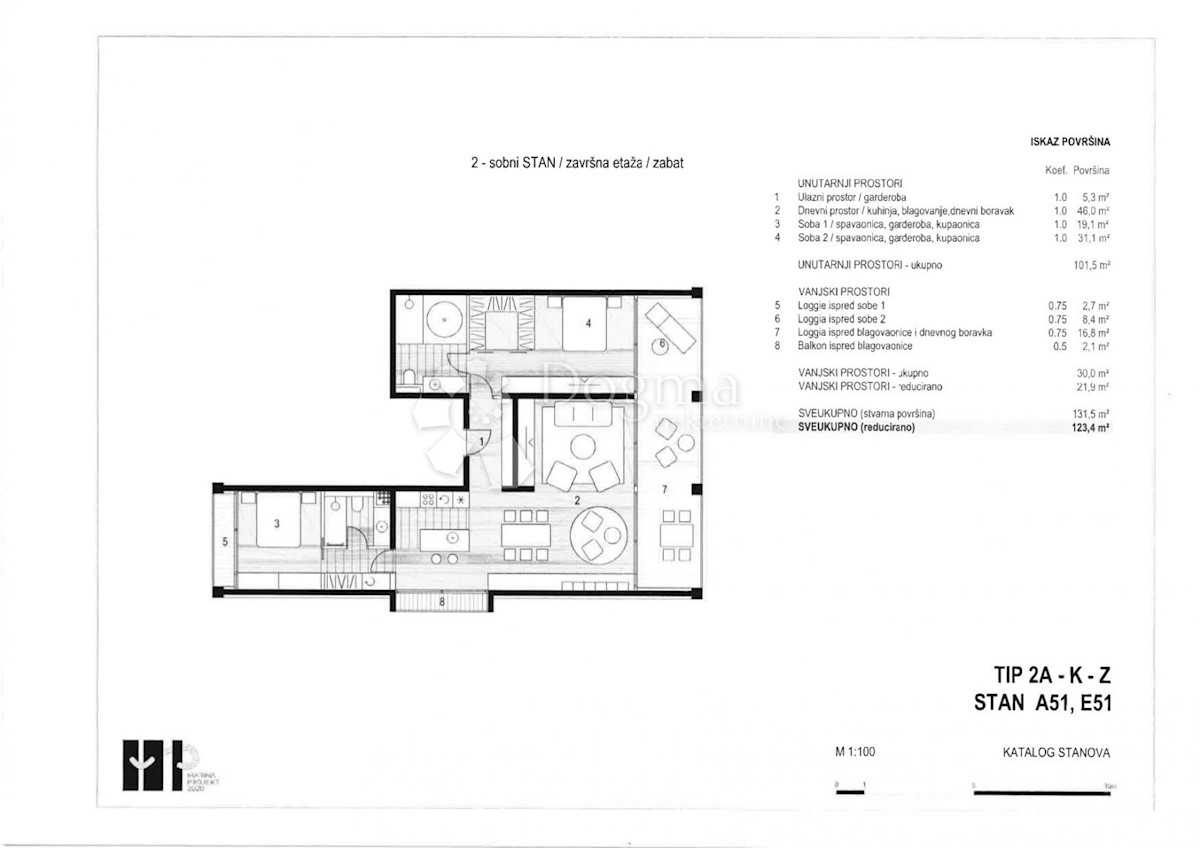 Allogio Belafuža, Zadar, 42,65m2