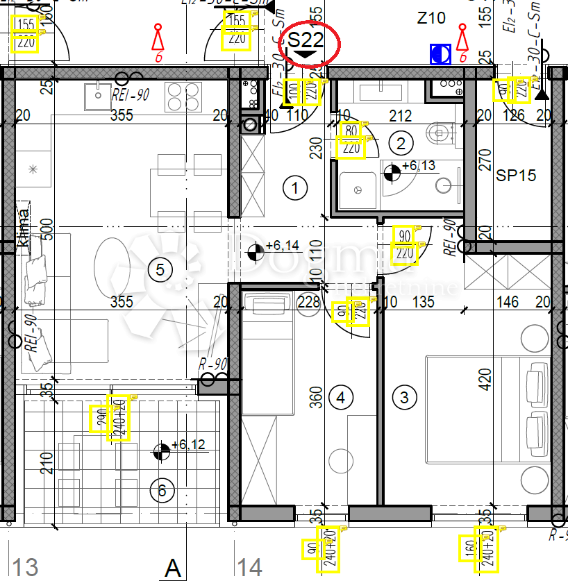 Allogio Monvidal, Pula, 49,05m2