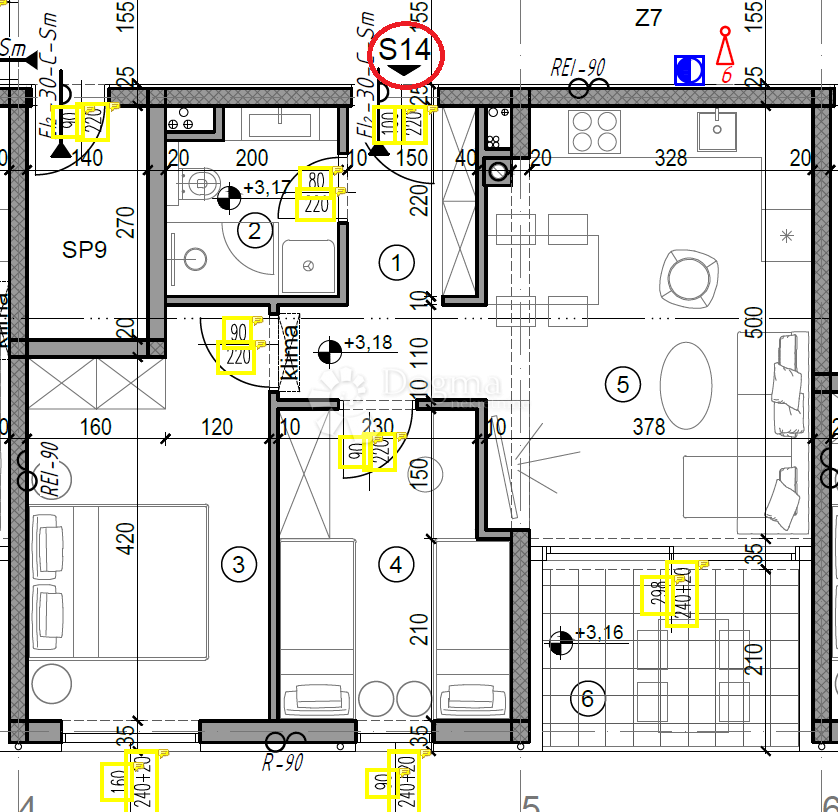 Allogio Monvidal, Pula, 49,05m2