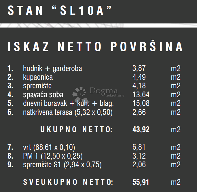 Allogio Štinjan, Pula, 57,13m2