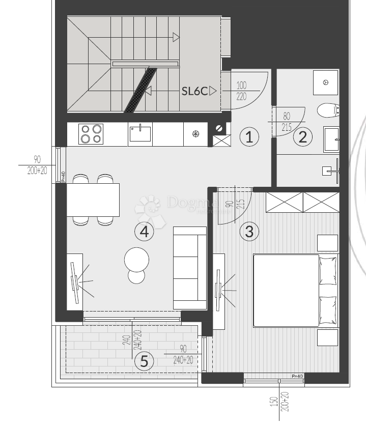 Allogio Štinjan, Pula, 57,13m2
