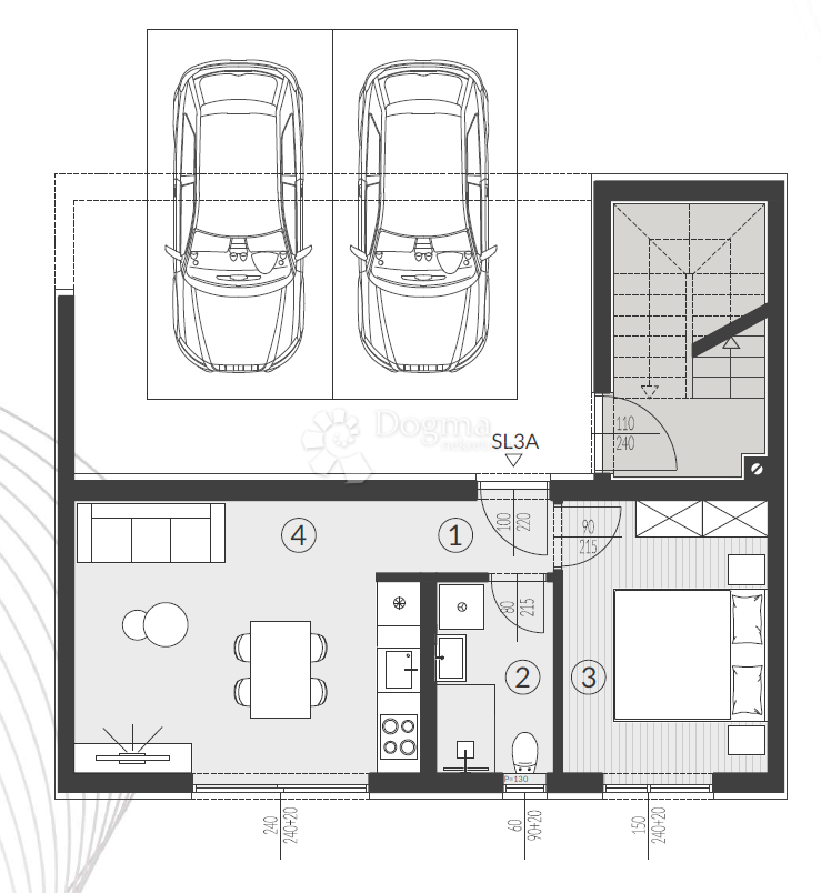 Allogio Štinjan, Pula, 57,13m2