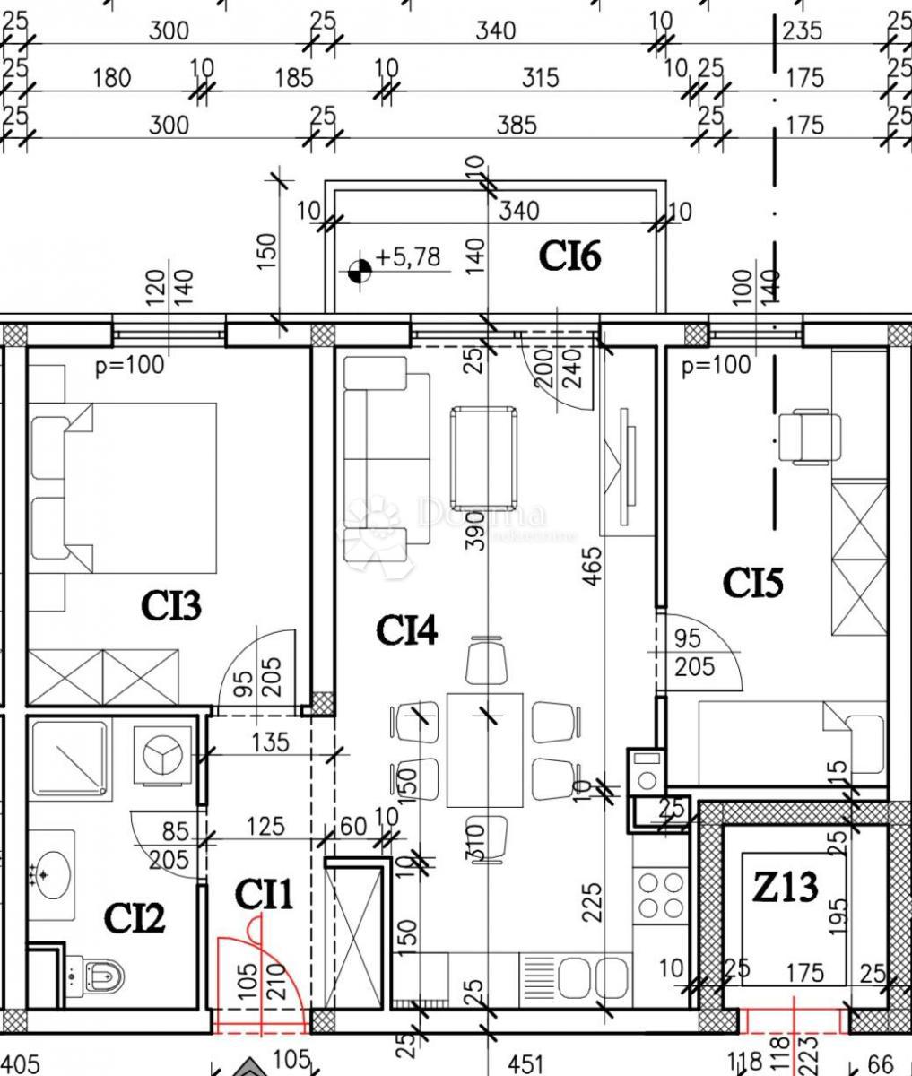 Allogio Monvidal, Pula, 53,93m2