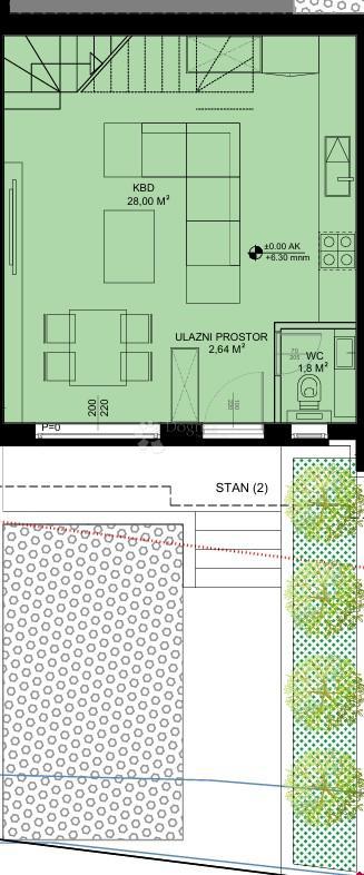 Allogio Sveti Petar na Moru, Sveti Filip I Jakov, 76.05 m²