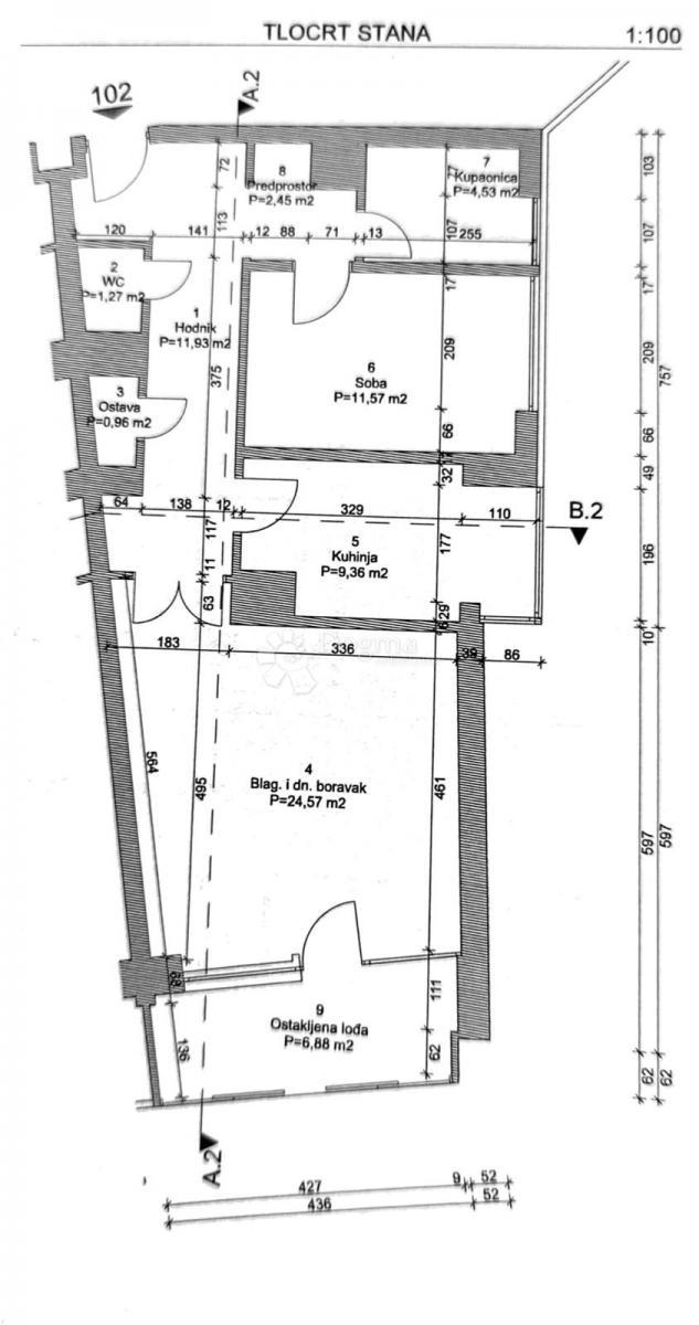 Allogio Črnomerec, 73,52m2