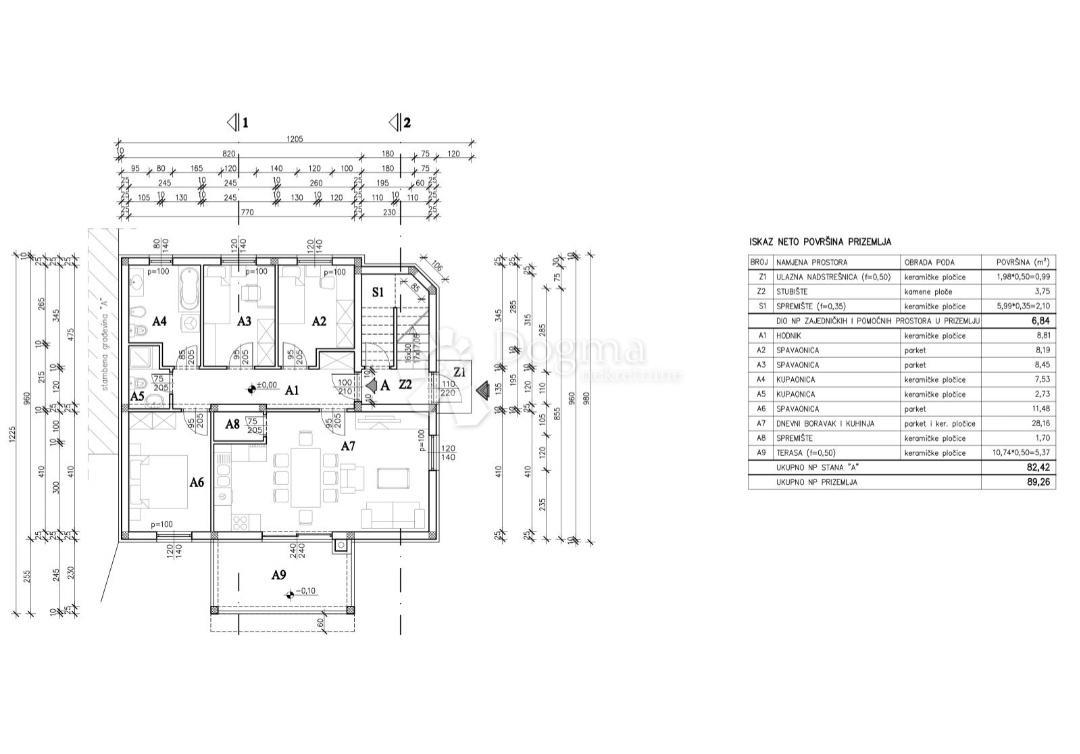Allogio Loborika, Marčana, 82,42m2