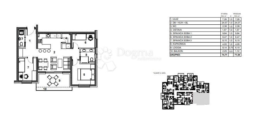Allogio Centar, Zaprešić, 75,78m2