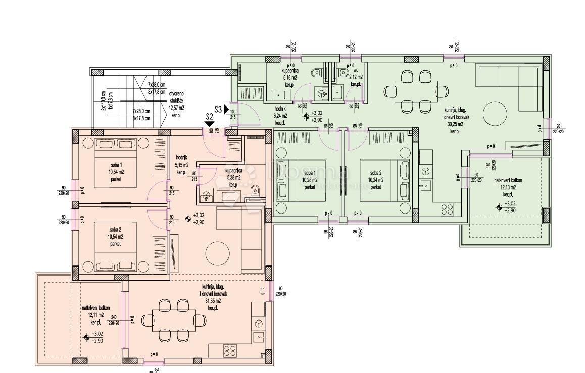 Allogio Petrčane, Zadar - Okolica, 92,41m2