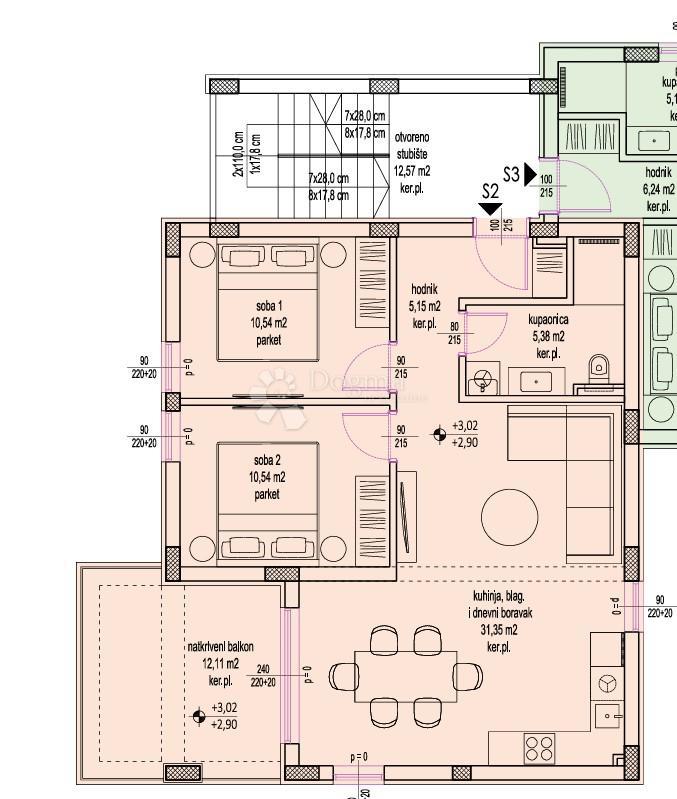 Allogio Petrčane, Zadar - Okolica, 92,41m2