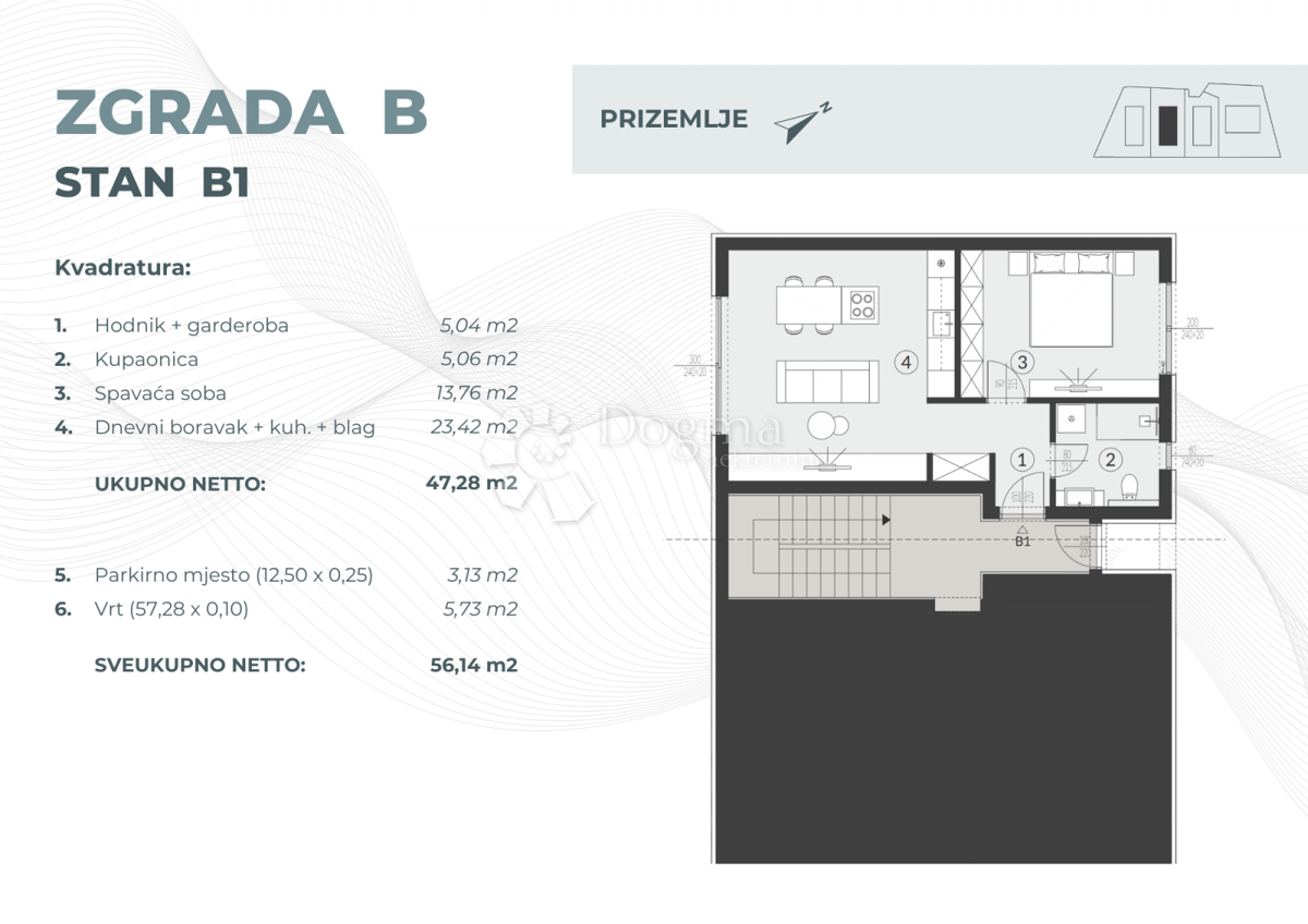 Allogio Fažana, 55,08m2