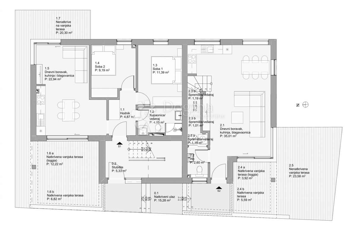 Allogio Povljana, 82,90m2