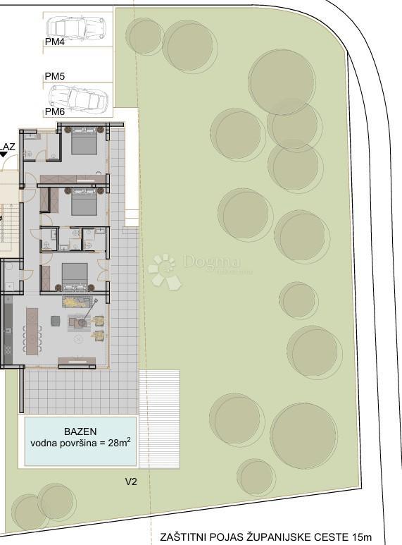 Appartamento con piscina e giardino vicino alla spiaggia – Rovigno, nuova costruzione
