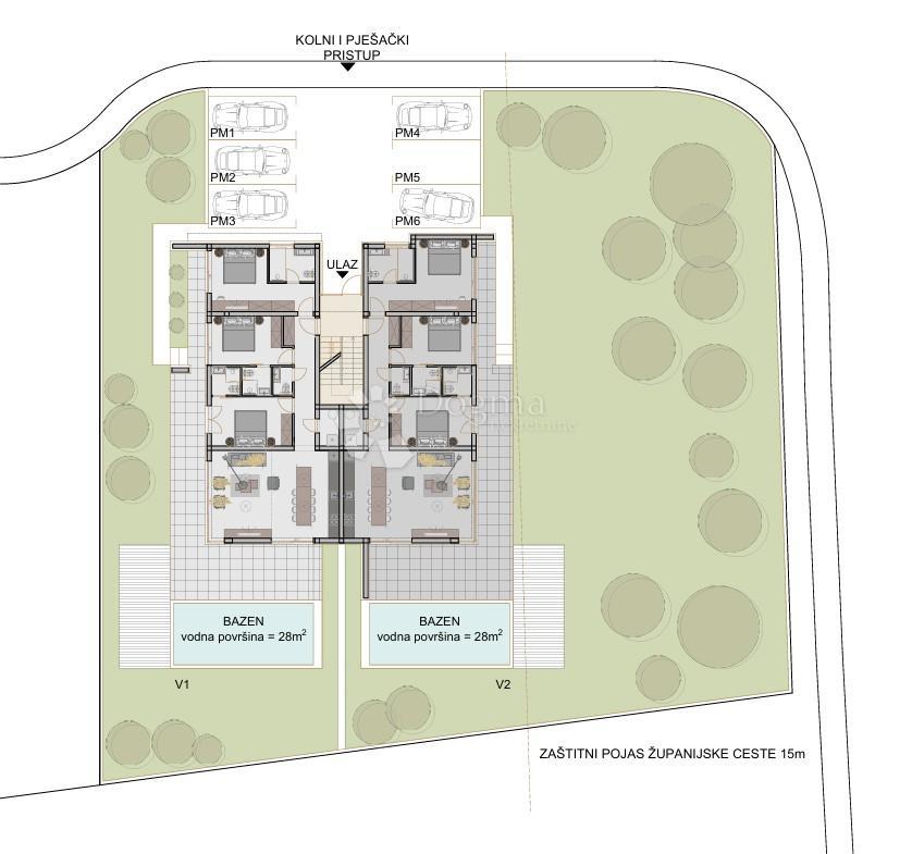 Appartamento con piscina e giardino vicino alla spiaggia – Rovigno, nuova costruzione