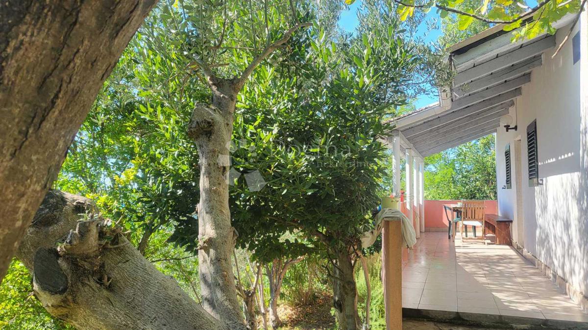 Rtina – prima fila al mare, terreno con casa e uliveto