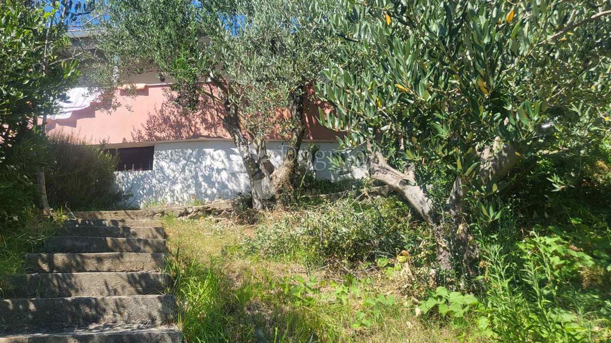 Rtina – prima fila al mare, terreno con casa e uliveto