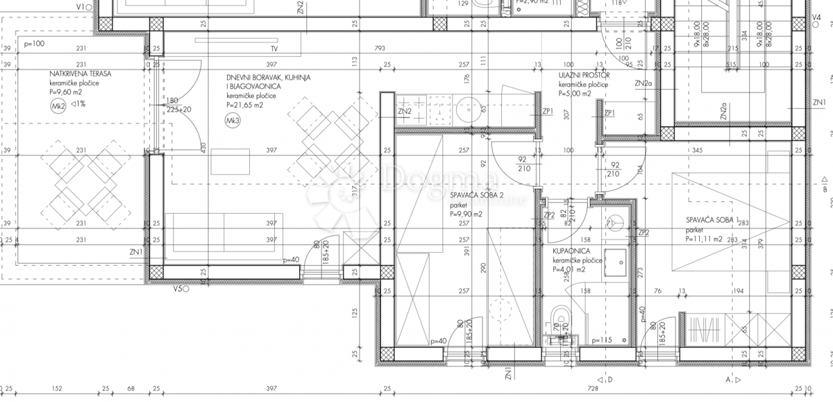 Allogio Crnica, Šibenik, 62m2
