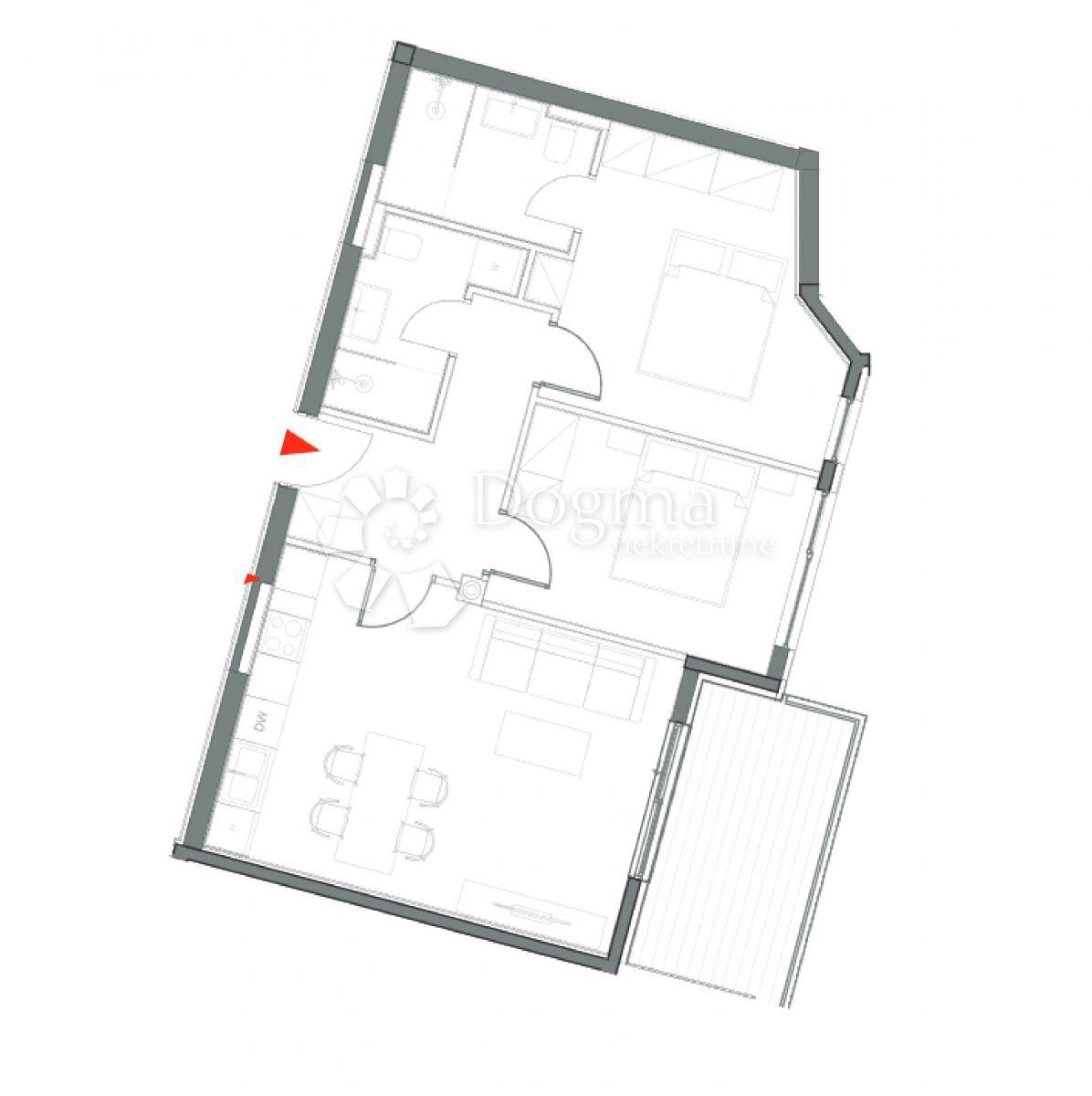 Nuova costruzione, 2 camere da letto, 2 bagni, 2 posti auto, ascensore