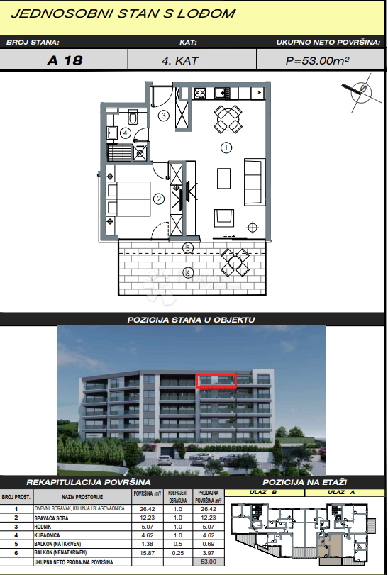 Allogio Makarska, 56,41m2