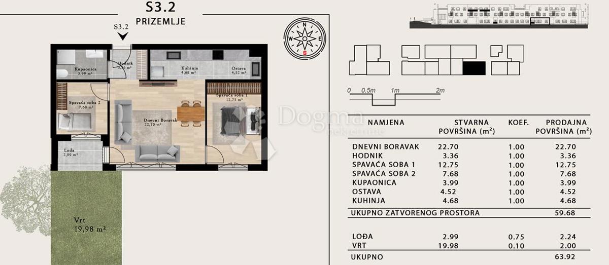 Allogio Sveta Klara, Novi Zagreb - Zapad, 48,28m2