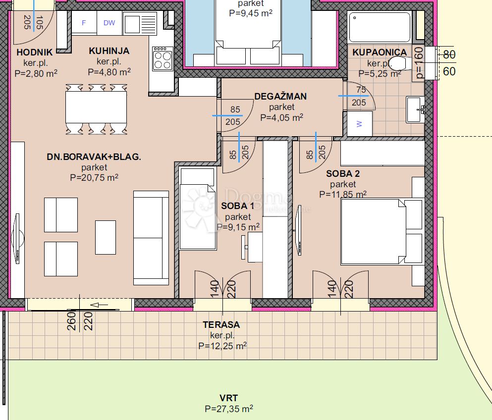 Allogio Makarska, 67,52m2
