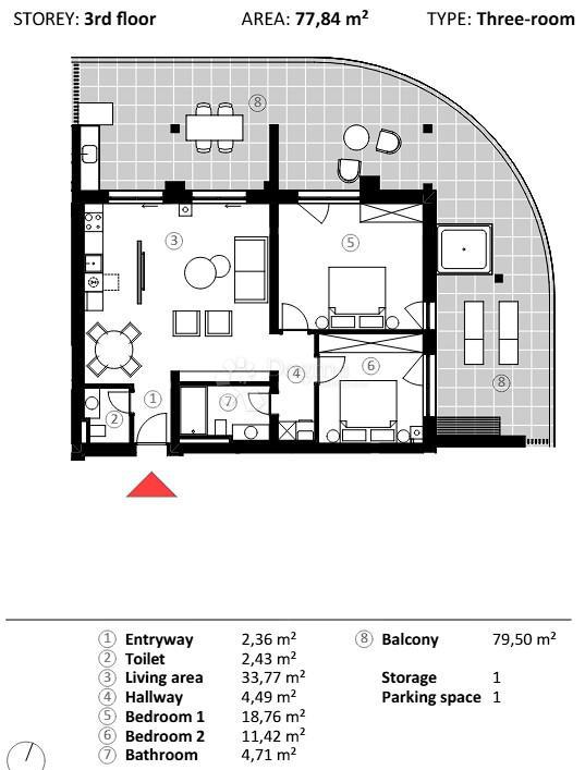 Allogio Umag, 66,90m2