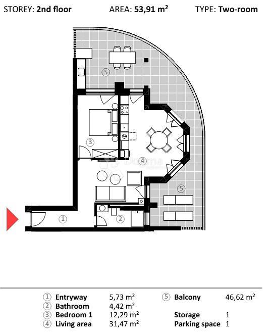 Allogio Umag, 66,90m2